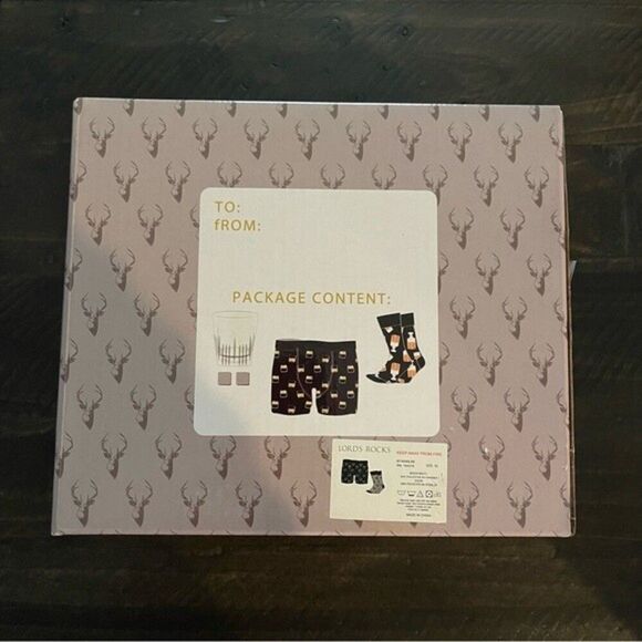 Lord’s Rocks Men’s Whiskey Themed Gift Set (XL) New in Box! - Picture 2 of 3